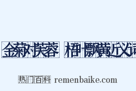 金菊对芙蓉·梧叶飘黄近义词是什么意思的图片